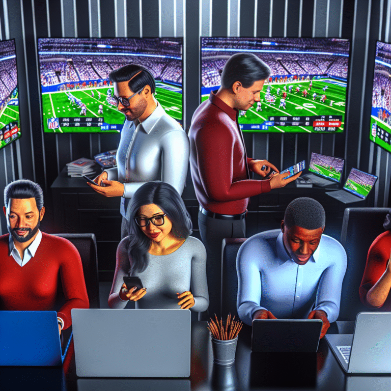 Fantasy football players strategizing for week 3 lineups, screens showing stats and live NFL games.